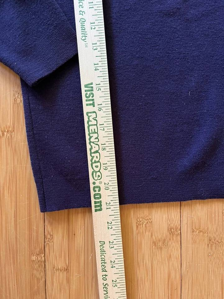 Suéter de esquí de colección años 60’s 70’s azul a rayas cuello Demetre 100 % lana para hombre talla mediana Foto 3 de 4