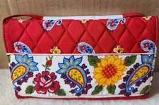 NEW Vtg Avon Quilted Floral Wallet On A String