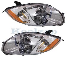 For 07-11 Eclipse Headlight Headlamp Front Halogen Head Light with Bulb PAIR SET
