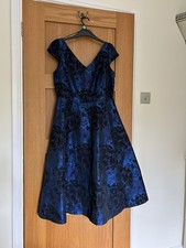 M&S PER UNA FAB BLUE EVENING PARTY  WEDDING GUEST OCCASION DRESS SIZE 12