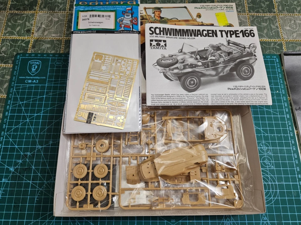 SCHWIMMWAGEN + ACCESSORI - TAMIYA SCALA 1/35 - Immagine 2 di 2