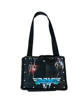 Vintage 80  s Handmade Van Halen Vinyl Record Handbag Purse Some wear. 16x13x6in