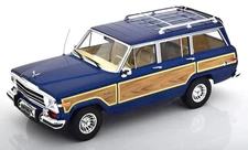 KK Scale 1:18 JEEP GRAND WAGONEER BLUE METALLIC 1989 Diecast Model