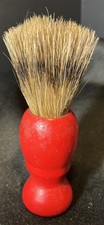 Antique Sterilized NY Badger Hair Shaving Brush Red Wood Handle Amazing Shape
