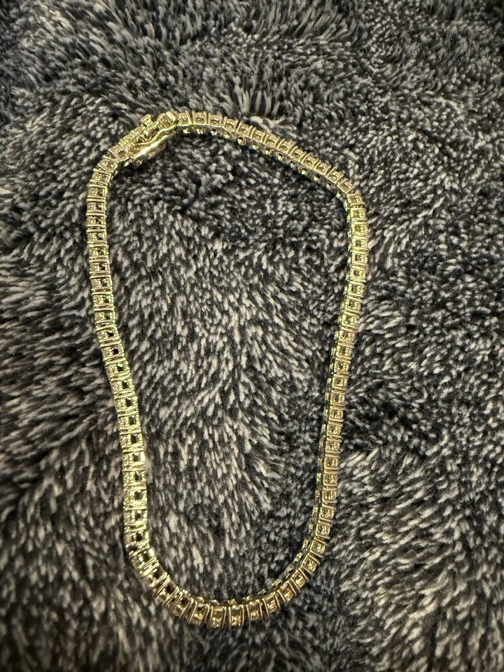 Теннисный браслет из муассанита с драгоценными камнями 2 мм длиной 8 дюймов с серебряным покрытием VVS - Изображение 2 из 4