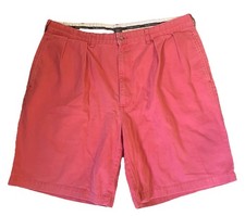 Vintage Polo Ralph Lauren Mens Sz 38 Tyler Chino Shorts Pleated Pink Preppy