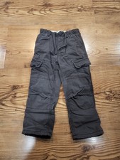 125-Baby gap Boys size 4 years Gray cargo Lined pants