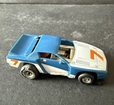 Vintage 1977 Tyco Ideal Blue  White 7 Race Car Slot Car 3  Length