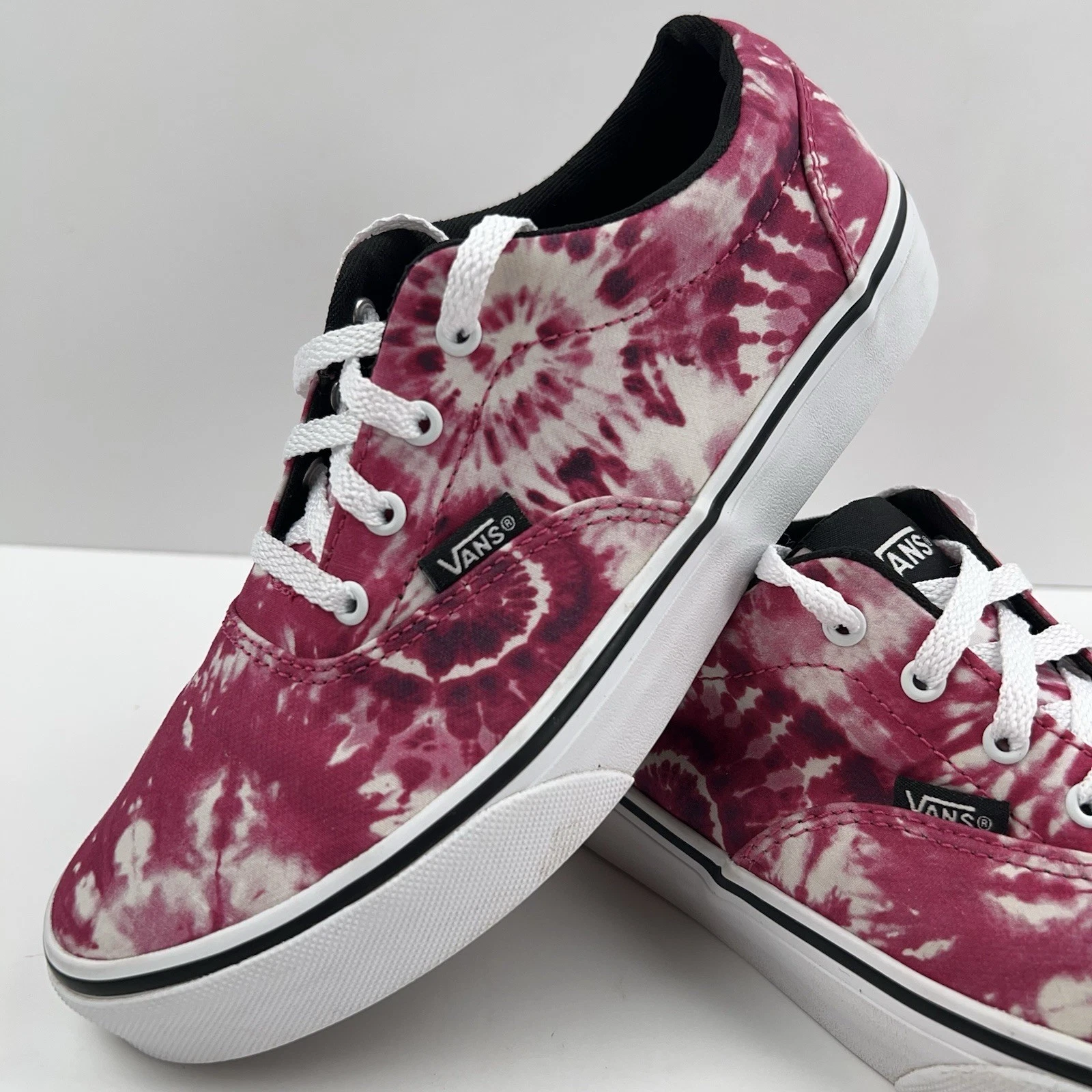 Sneakers VANS Off The Wall Tie Dye Doheny Missy taglia 4 rosa bianco scarpe stringate