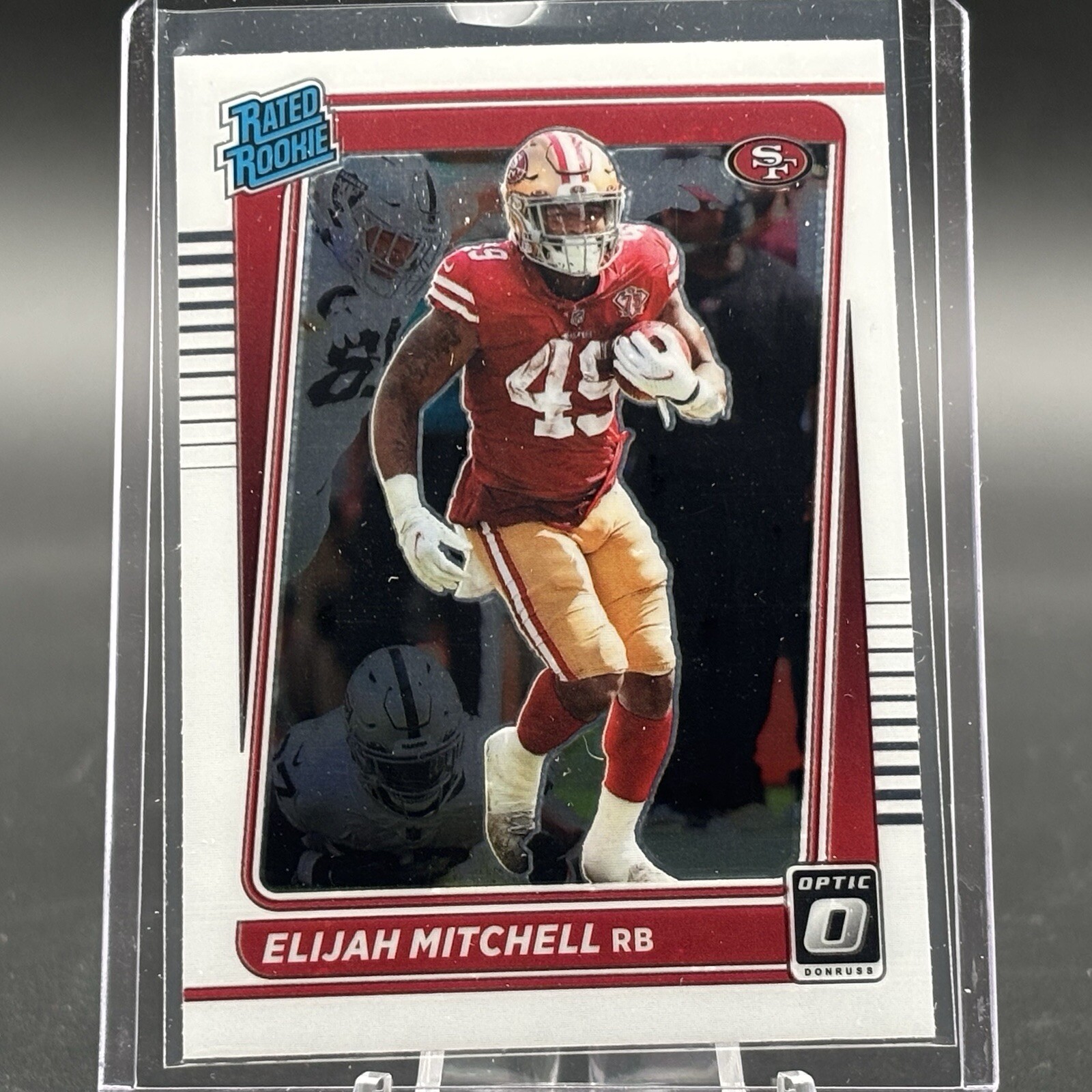 Elijah Mitchell 2021 Donruss Optic Rated Rookie RC #291 San Francisco 49ers RB