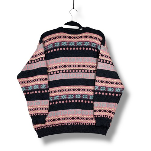 Gina Umberto Sweater Striped Knit Pullover Vintage Grandma Textured Womens M - Picture 4 of 7
