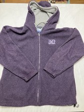 Vintage 90s Big Dogs Polar Dogs Fleece Embroidered Hoodie USA Made Large Purple