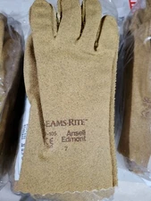 New Pr Ansell 20-105 Rite Vinyl Coated Protective Garden Yard Gloves Size 7