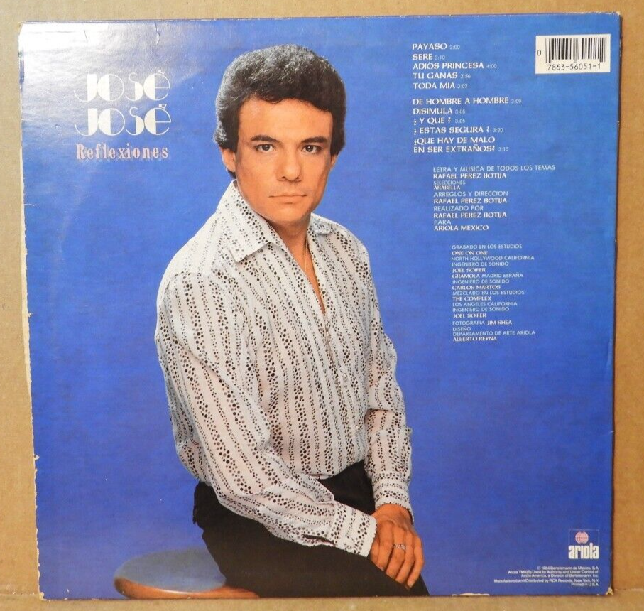 JOSE JOSE "reflexiones" 1984 (ARIOLA/IL86051) VG/VG+!! eBay