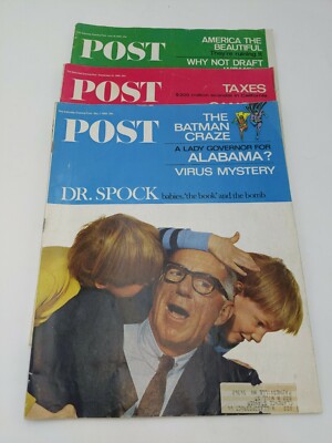 SATURDAY EVENING POST MAY June Sept1966 DR SPOCK BATMAN Virus Assassin Sky Dive