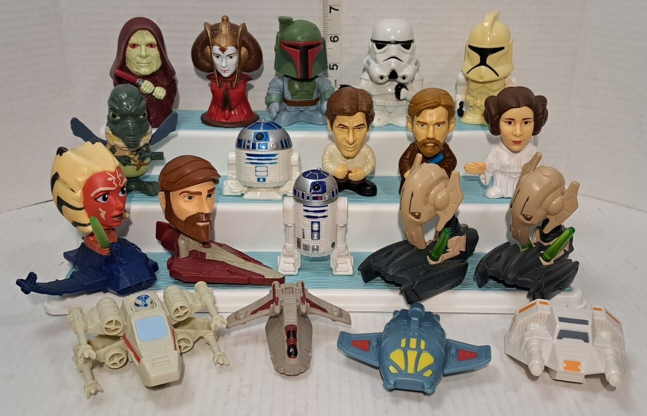 Vintage Star Wars Happy Meal Toys 19-Piece Lot from Burger King & McDonalds