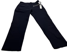 TRIBAL Women size 4 Ink Flat Front High Rise Straight Leg Pull On Trouser NEW