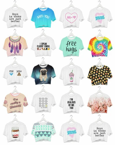 T-shirt, maglie e camicie da donna crop top in misto cotone