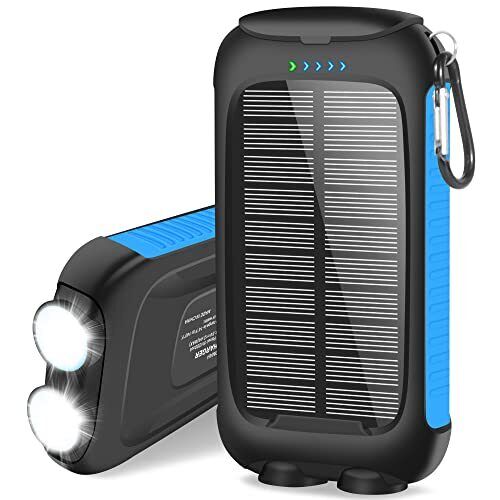 𝟮𝟬𝟮4 𝙐𝙥𝙜𝙧𝙖𝙙𝙚 Solar Power Bank -38800mAh Waterproof Portable Solar P... - Afbeelding 1 van 8