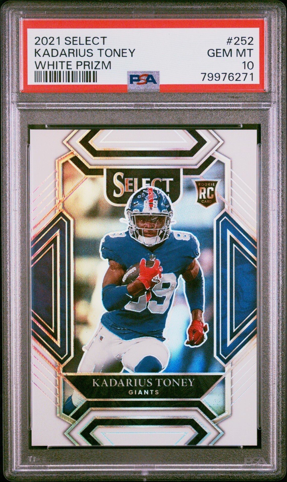2021 Kadarius Toney Select White #252 /35, PSA 10, POP 3