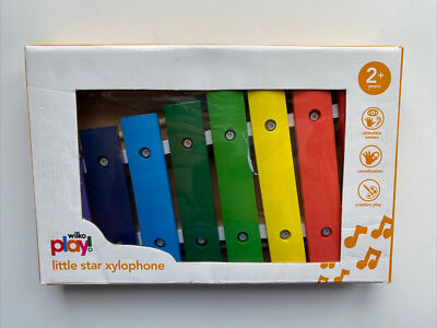 Little Star Xylophon großer Spaß Retro Kinder Lernen Holz Musik Spielzeug neu verpackt