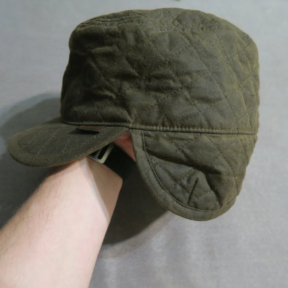 Barbour Stanhope Hunting Cap Olive Size Large 58cm
