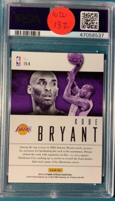2013 Panini Intrigue #154 Kobe Bryant Intriguing Players PSA 9 Pop