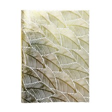 Gold Foil Tropical Leaf Leather Journal Notebook 5x7 Metallic Botanical