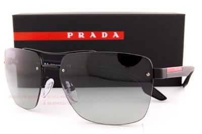 prada sport black rubber sunglasses