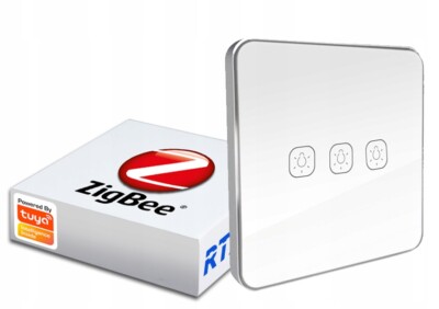 3-Kanal-Smart-Fernbedienung Tuya ZigBee 3.0 mit einem Glas-Touchpanel