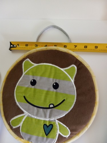 Set Of 3 Adorable Soft Plush Alien Monster Nursery Wall Hangings - Picture 3 of 9