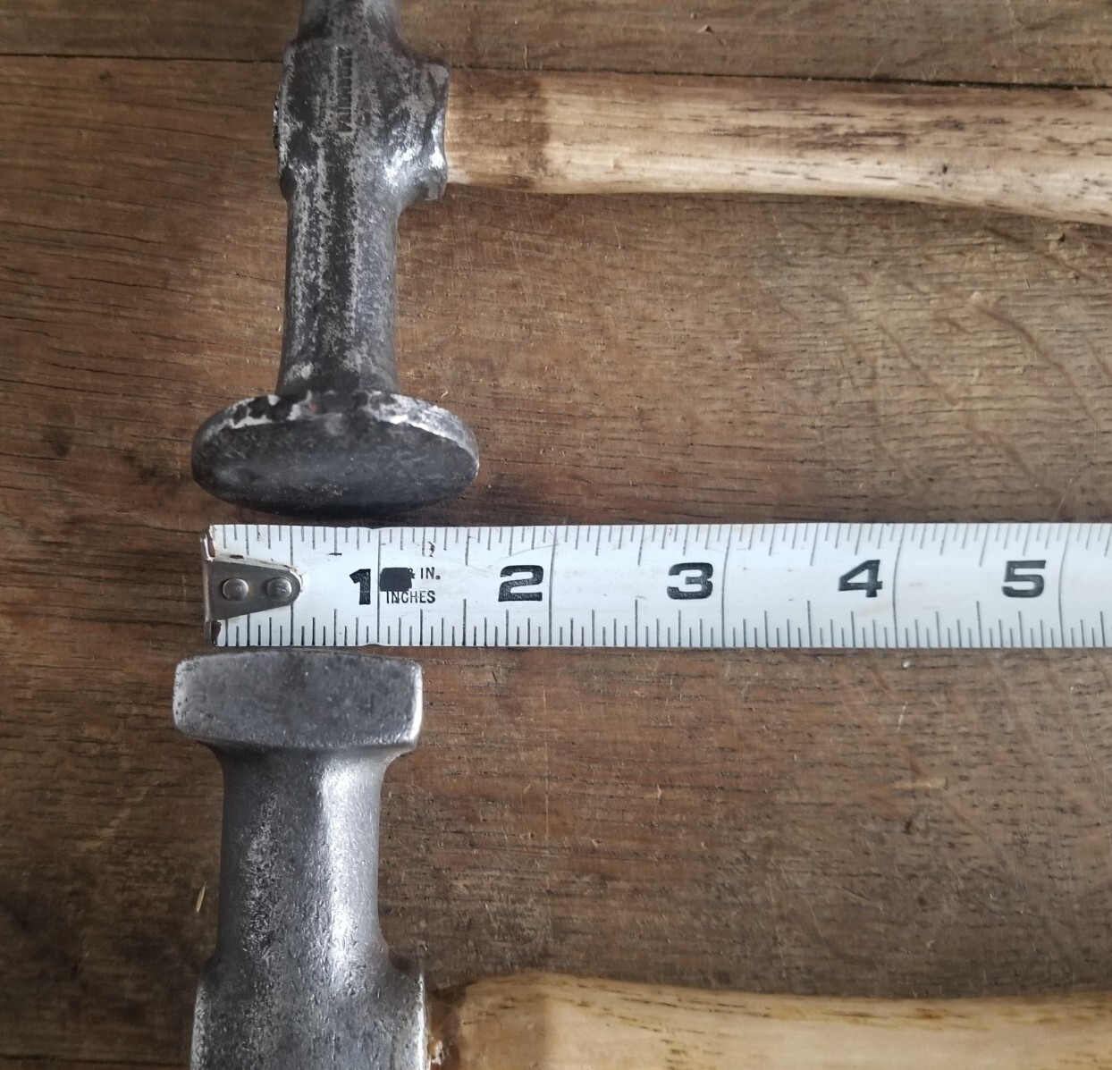 Auto Body Sheet Metal Working Tool 6pc LOT 2 Hammers & 4 Hand Dollies