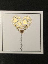 Handmade Congratulations Card With Envelope. 6x6 Wedding / Anniversary/ Love.