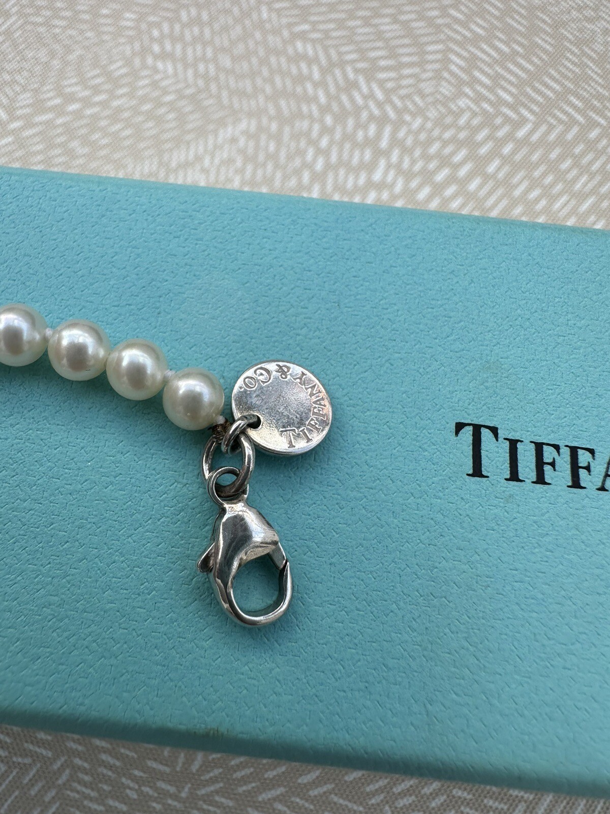 Tiffany & Co. Ziegfeld Collection Pearl 17cm Silver Bracelet eBay