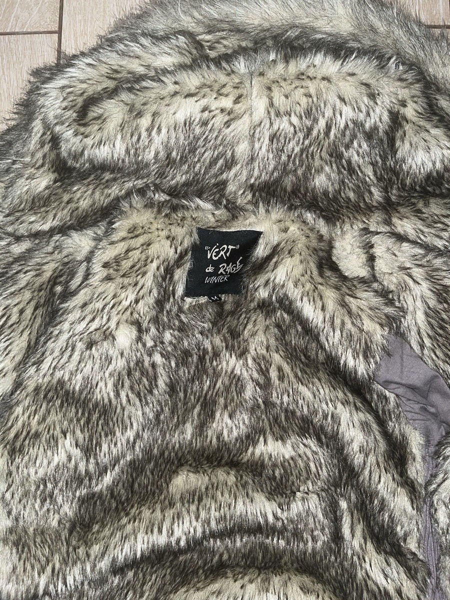 Vintage Y2K Abercrombie & Fitch Faux Fur Hoodie Womens M