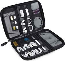 Electronics Organizer Travel Case, Small Cable Organizer Bag for Essentials, Tec