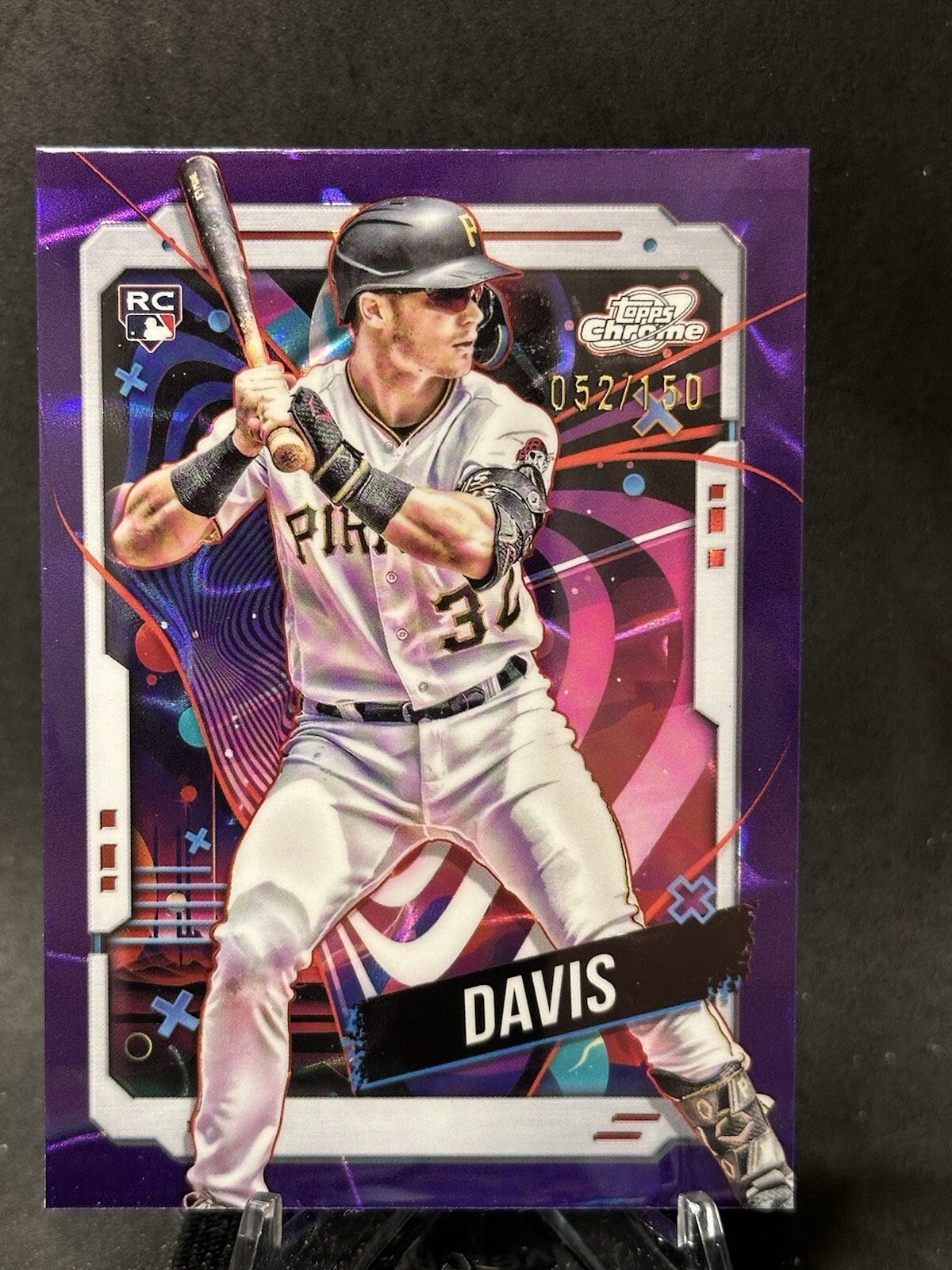 2024 Topps Cosmic Chrome Henry Davis #100 Purple Nebula RC /150 Pirates