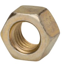 50 ct) MADE IN USA 5/8-11 Hex Nut, UNC Steel Right Hand, Gr. 8,Yellow Zinc 39567