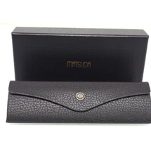 NEW!!  Black Matsuda Hard Eyeglasses-Sunglasses Case, Box, Cloth 