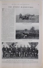 1901 Aufdruck Sussex Man&ouml;ver Directors Namen Infanterie Angriff 130th Feld Akku