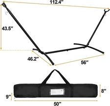 Portable Hammock Stand Metal Frame for Outdoor Hammock Use 450lbs Capacity