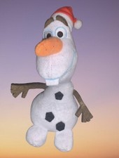 Ty Sparkles Disney Frozen Olaf Plush with Santa Hat Beanie Buddies Collection