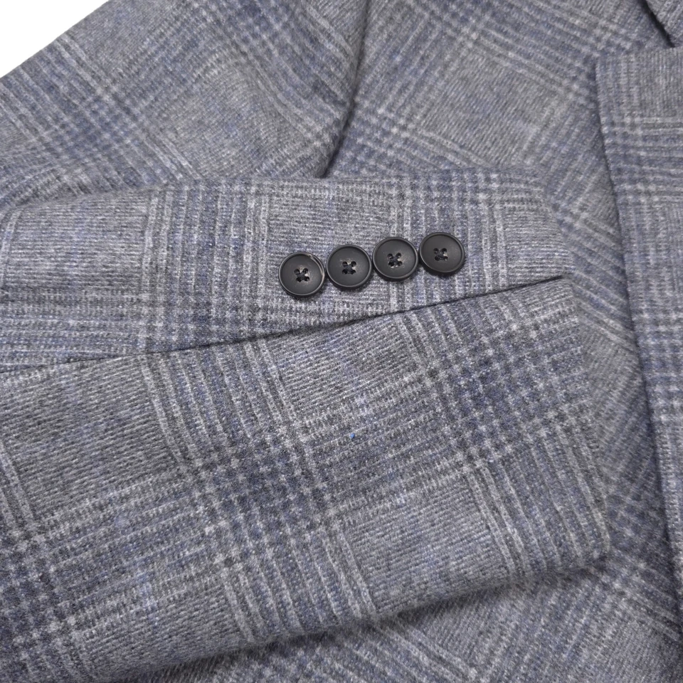 $548 Bloomingdales Gris Ventana Lana Abrigo Deportivo Blazer Chaqueta Para Hombres Talla 42R Foto 3 de 4