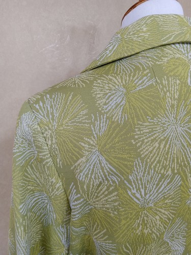Stunning Perfect Condition Handsewn 1960s Lime Green Coat Dress Fabric S/M Pucci - Picture 7 of 11