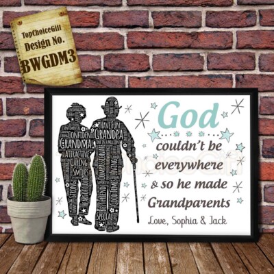 PERSONALISIERTES Geschenk Großeltern Großvater Großmutter Grußgeschenk BWGDM3