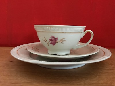 Sammelgedeck Kaffeegedeck Zeh Scherzer Bavaria floralem Dekor US Zone  Vintage .