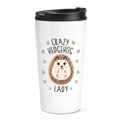Set di 4 sottobicchieri in Vetro con Scritta Crazy Hedgehog