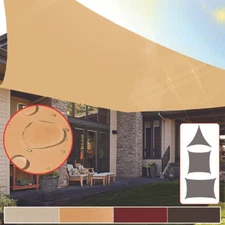 Waterproof Sun Shade Sail Canopy Shelter Cover fr Outdoor Patio Garden Pool Yard