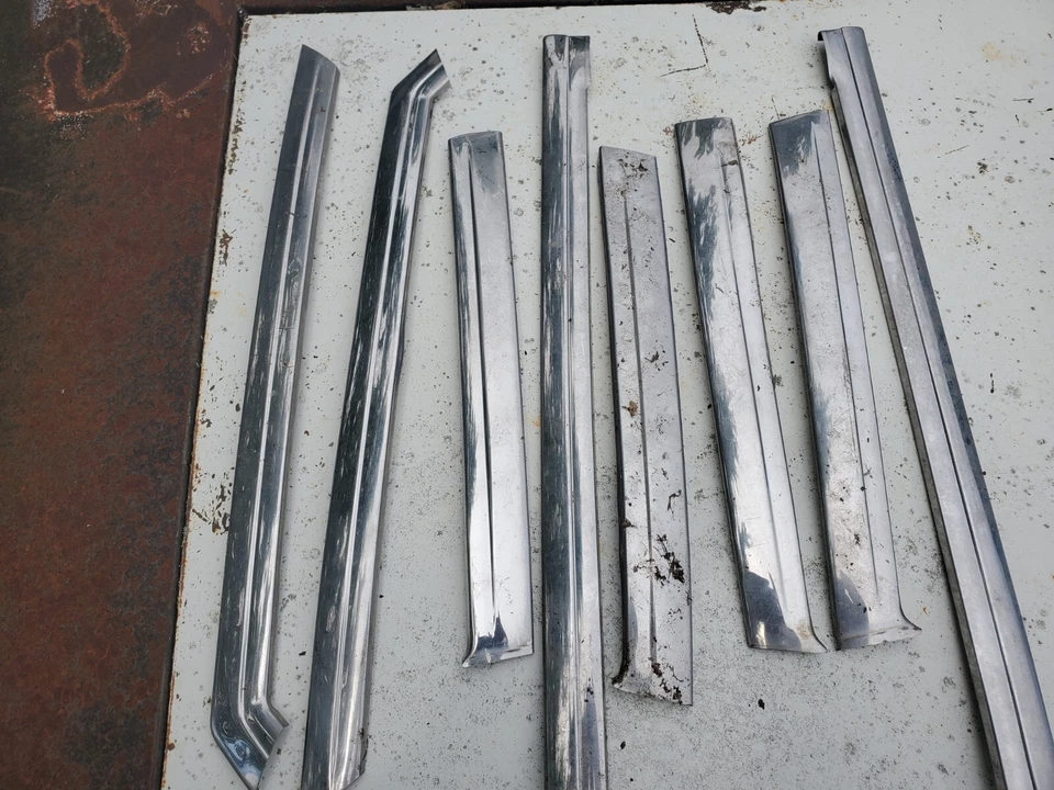 Buick LeSabre Wildcat 1969 1970 4 puertas ventana lateral juego de 10 piezas aluminio Foto 2 de 4