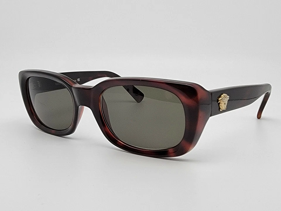 Versace Mod. Gafas de sol 589 Col. 900 con montura Medusa dorada tortuga lentes verdes oscuras Foto 3 de 4